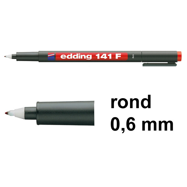 Edding 141F permanent marker rood (0,6 mm rond) 4-141002 200680 - 1