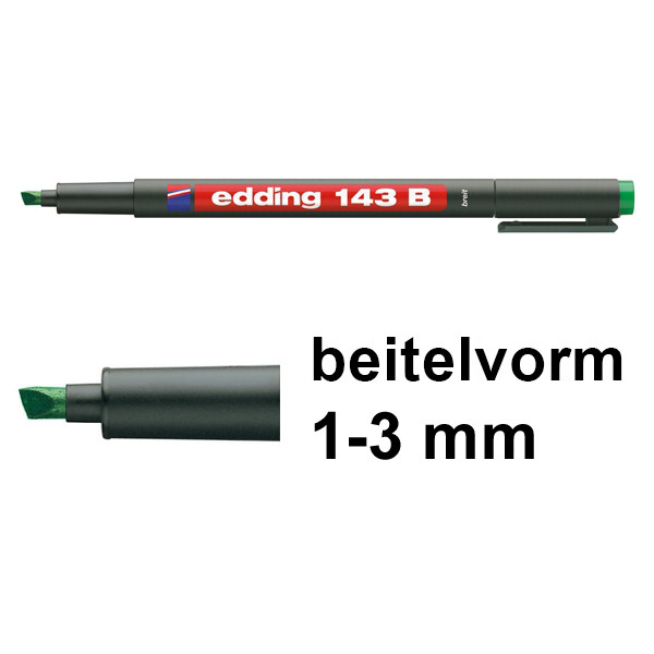 Edding 143B permanent marker groen (1 - 3 mm schuin) 4-143004 200700 - 1
