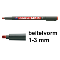 Edding 143B permanent marker rood (1 - 3 mm schuin) 4-143002 200696