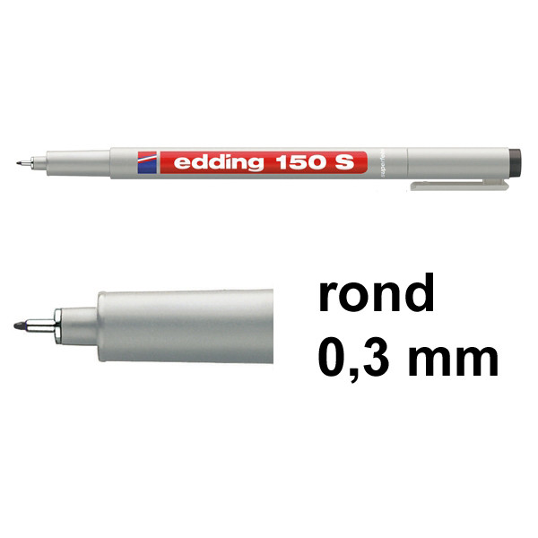 Edding 150S non-permanent marker zwart (0,3 mm rond) 4-150001 200702 - 1