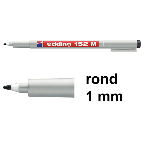 Edding 152M non-permanent marker zwart (1 mm rond) 4-152001 200869 - 1