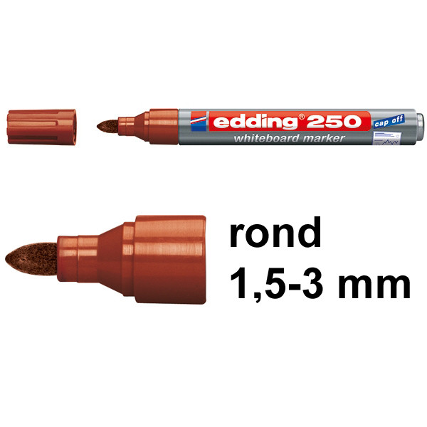 Edding 250 whiteboard marker bruin (1,5 - 3 mm rond) 4-250007 200841 - 1