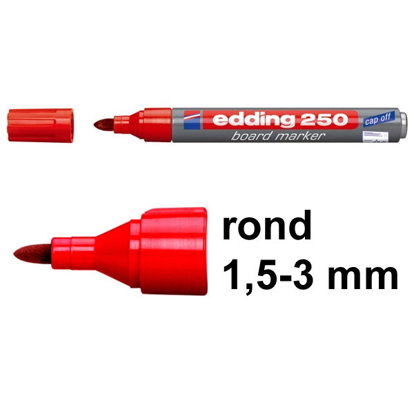 Edding 250 whiteboard marker rood (1,5 - 3 mm rond) 4-250002 200534 - 1