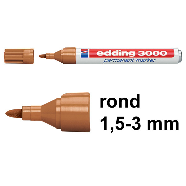 Edding 3000 permanent marker oker (1,5 - 3 mm rond) 4-3000013 200791 - 1