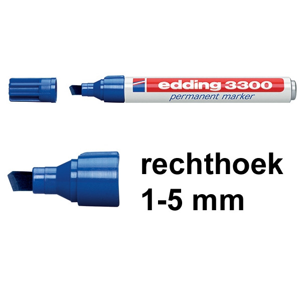 Edding 3300 permanent marker blauw (1 - 5 mm schuin) 4-3300003 200816 - 1