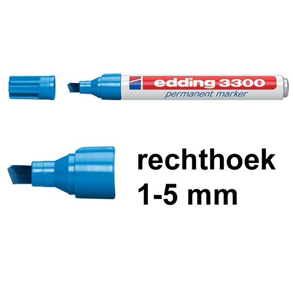 Edding 3300 permanent marker lichtblauw (1 - 5 mm schuin) 4-3300010 200823 - 1