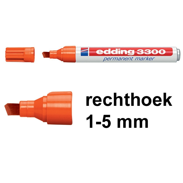 Edding 3300 permanent marker oranje (1 - 5 mm schuin) 4-3300006 200819 - 1