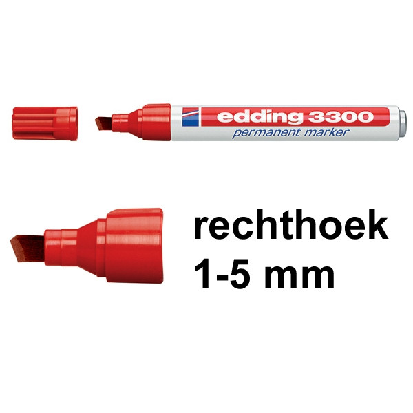 Edding 3300 permanent marker rood (1 - 5 mm schuin) 4-3300002 200815 - 1