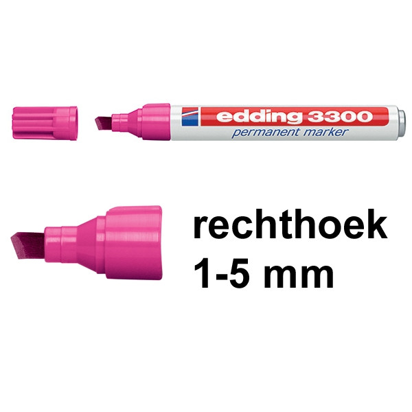 Edding 3300 permanent marker roze (1 - 5 mm schuin) 4-3300009 200822 - 1