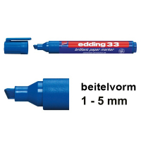 Edding 33 brilliant paper marker blauw (1 - 5 mm schuin) 4-33003 239214