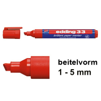 Edding 33 brilliant paper marker rood (1 - 5 mm schuin) 4-33002 239213