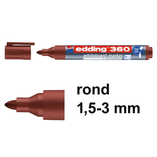 Edding 360 whiteboard marker bruin (1,5 - 3 mm) 4-360007 240540 - 1
