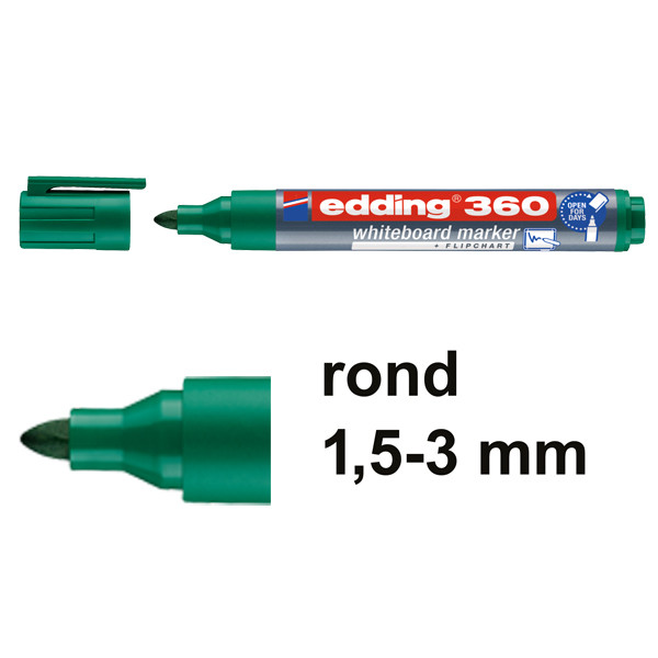 Edding 360 whiteboard marker groen (1,5 - 3 mm) 4-360004 240537 - 1