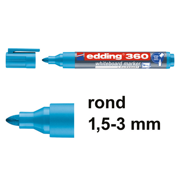 Edding 360 whiteboard marker lichtblauw (1,5 - 3 mm) 4-360010 240543 - 1