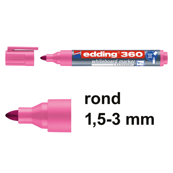Edding 360 whiteboard marker roze (1,5 - 3 mm) 4-360009 240542 - 1