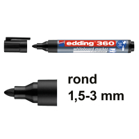 Edding 360 whiteboard marker zwart (1,5 - 3 mm) 4-360001 240534