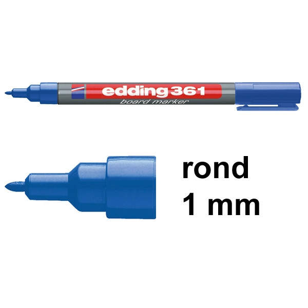 Edding 361 whiteboard marker blauw (1 mm rond) 4-361003 200658 - 1