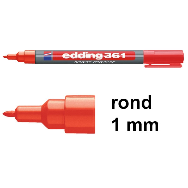 Edding 361 whiteboard marker rood (1 mm rond) 4-361002 200656 - 1