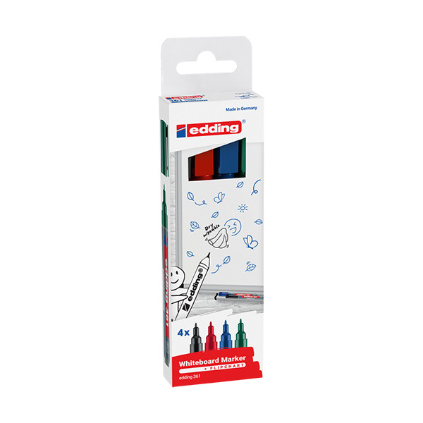Edding 361 whiteboardmarker assortiment 4 stuks 232632 - 1