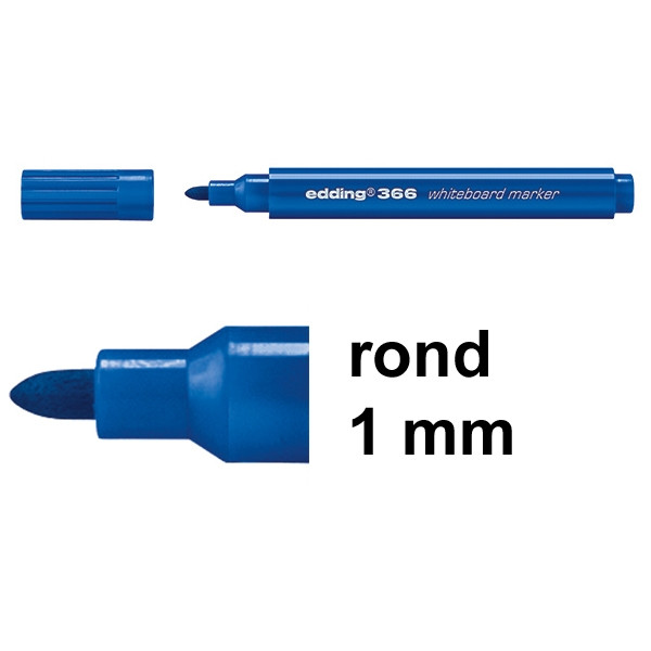 Edding 366 mini whiteboard marker blauw (1 mm rond) 4-366003 200881 - 1