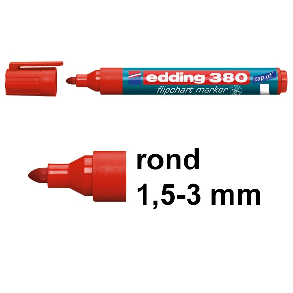 Edding 380 flipchart marker rood (1,5 - 3 mm rond) 4-380002 200951 - 1