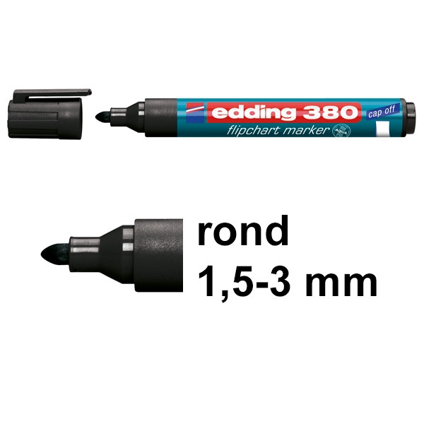 Edding 380 flipchart marker zwart (1,5 - 3 mm rond) 4-380001 200950 - 1