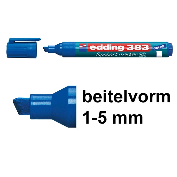 Edding 383 flipchart marker blauw (1 - 5 mm schuin) 4-383003 200944 - 1