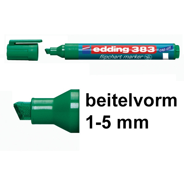 Edding 383 flipchart marker groen (1 - 5 mm schuin) 4-383004 200945 - 1