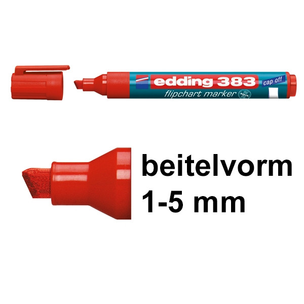 Edding 383 flipchart marker rood (1 - 5 mm schuin) 4-383002 200943 - 1
