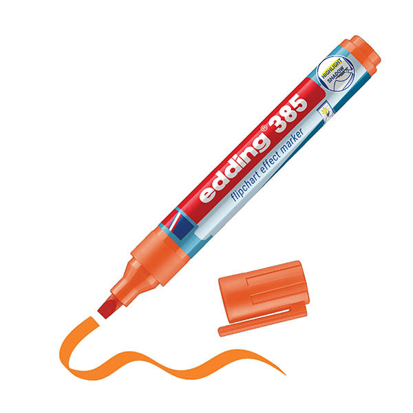 Edding 385 flipchart effect marker oranje (1,5 - 5 mm penseelpunt) 200994 - 1
