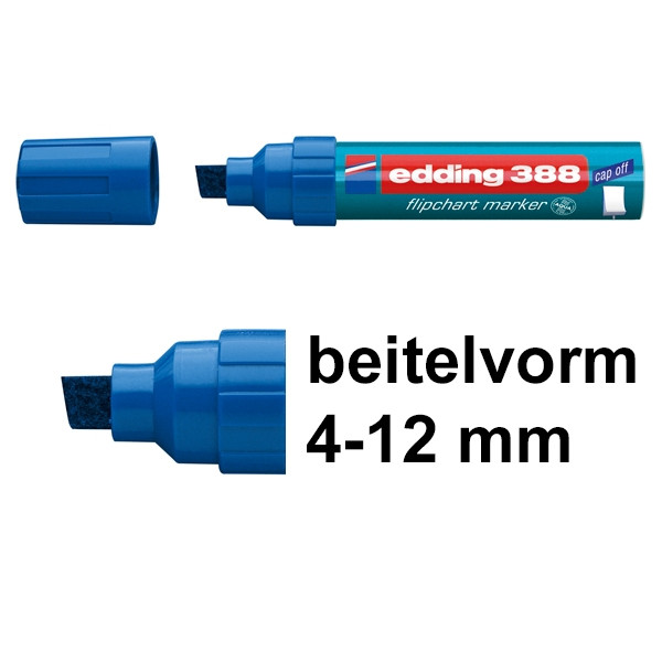 Edding 388 flipchart marker blauw (4 - 12 mm schuin) 4-388003 200948 - 1