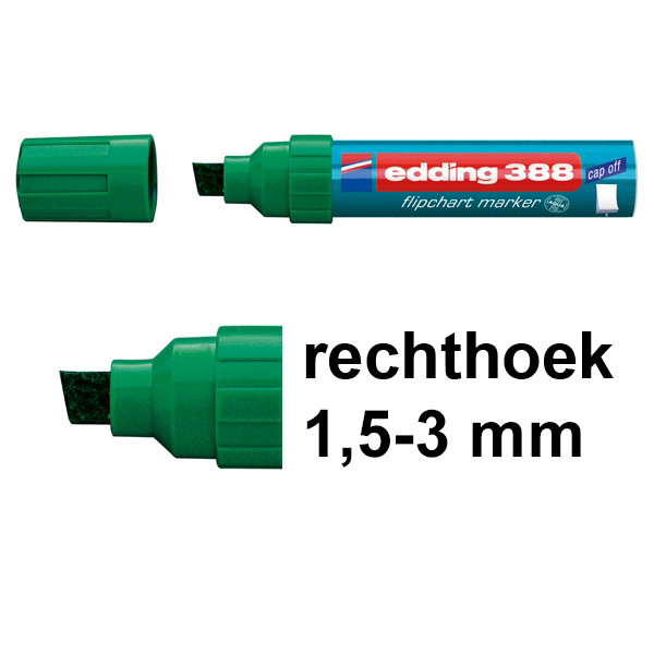 Edding 388 flipchart marker groen (4 - 12 mm schuin) 4-388004 200949 - 1