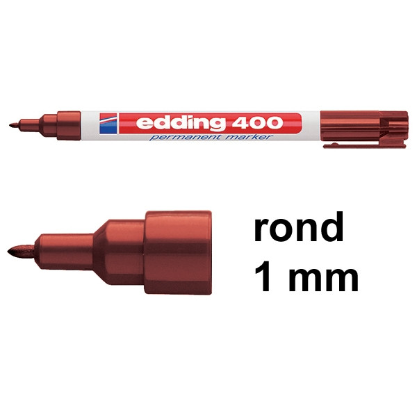 Australië Extra hardwerkend Edding 400 permanent marker bruin (1 mm rond) Edding 123inkt.be