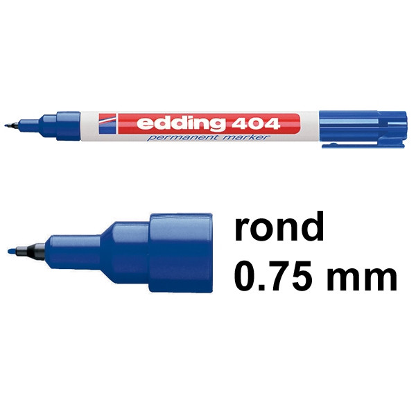 Edding 404 permanent marker blauw (0,75 mm rond) 4-404003 200829 - 1