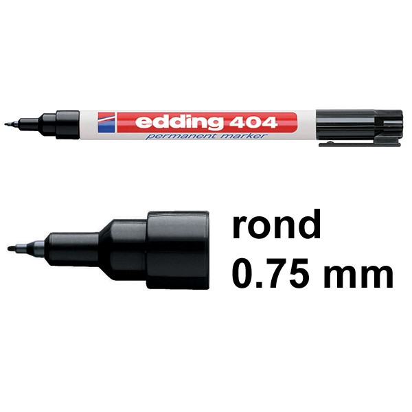 Edding 404 permanent marker zwart (0,75 mm rond) 4-404001 200827 - 1