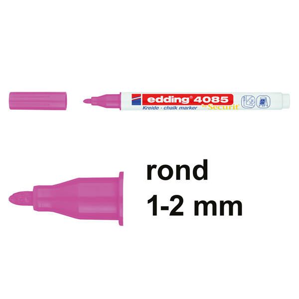 Edding 4085 krijtstift fluoroze (1 - 2 mm rond) 4-4085069 240105 - 1