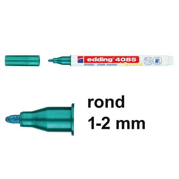 Edding 4085 krijtstift metallic blauw (1 - 2 mm rond) 4-4085073 240106 - 1