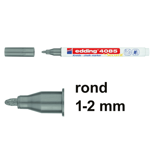 Edding 4085 krijtstift zilver (1 - 2 mm rond) 4-4085054 240099 - 1
