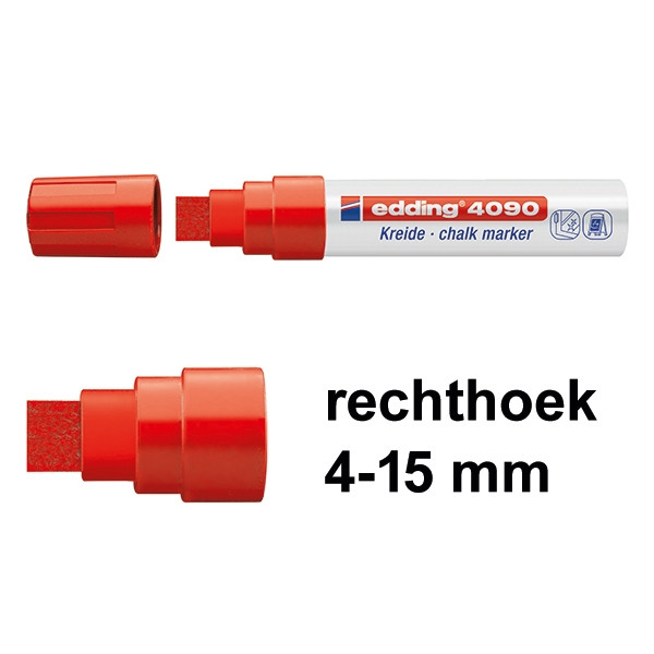 Edding 4090 krijtstift rood 4-4090002 200888 - 1