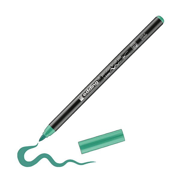 Edding 4200 porseleinmarker jade-groen (1 - 4mm penseelpunt) 201051 - 1
