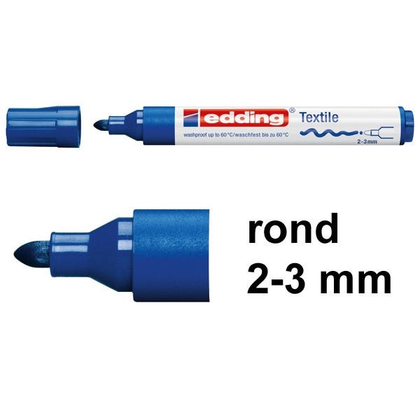 Edding 4500 textielmarker blauw (2 - 3 mm rond) 1047003 200722 - 1