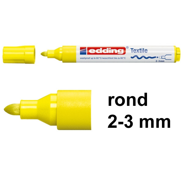 Edding 4500 textielmarker fluogeel (2 - 3 mm rond) 1047065 200746 - 1