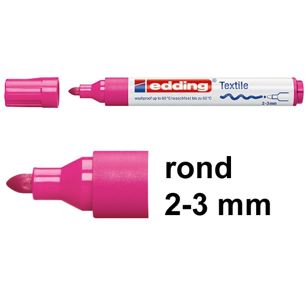 Edding 4500 textielmarker fluopaars (2 - 3 mm rond) 4-4500068 200886 - 1