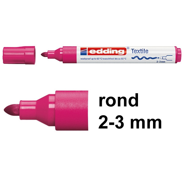 Edding 4500 textielmarker karmijnrood (2 - 3 mm rond) 4-4500019 200883 - 1