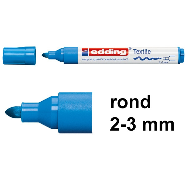 Edding 4500 textielmarker lichtblauw (2 - 3 mm rond) 1047010 200736 - 1