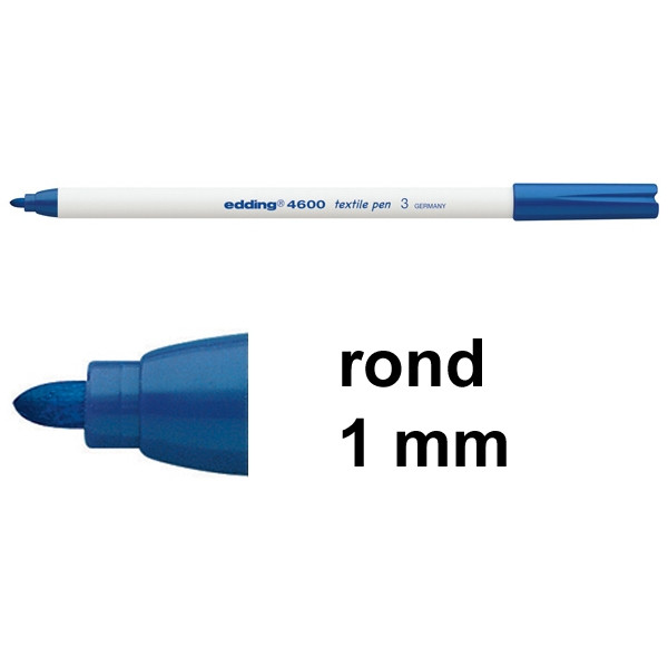 Edding 4600 textielmarker blauw (1 mm rond) 4-4600003 200754 - 1