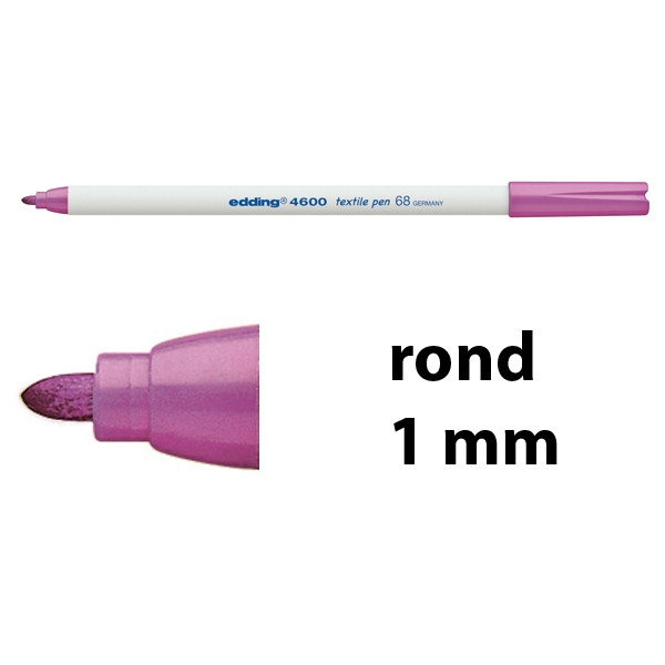 Edding 4600 textielmarker fluopaars (1 mm rond) 4-4600068 200914 - 1