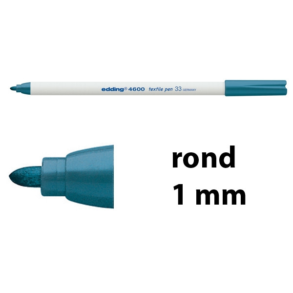 Edding 4600 textielmarker orientblauw (1 mm rond) 4-4600033 200910 - 1