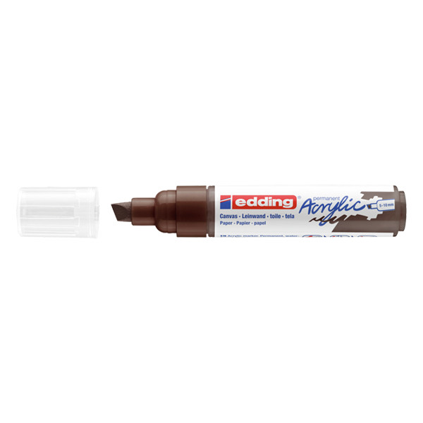 Edding 5000 acrylmarker chocoladebruin (5 - 10 mm schuin) 4-5000907 240142 - 1