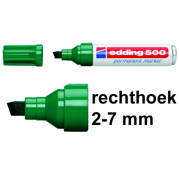 Edding 500 permanent marker groen (2 - 7 mm schuin) 4-500004 200522 - 1
